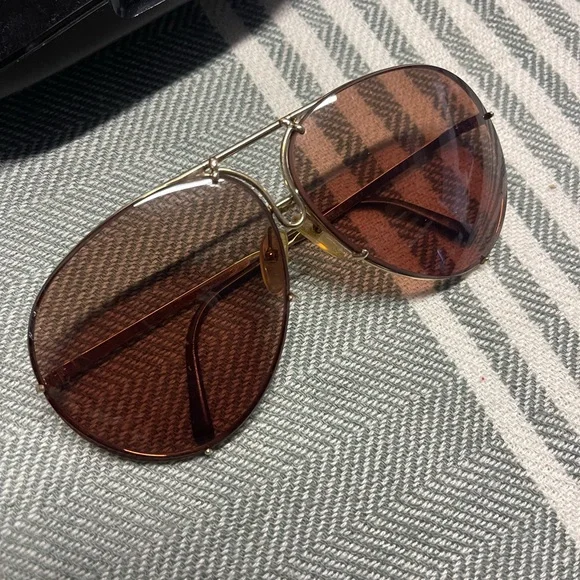 Vintage Porsche Design‎ by Carrera Gold Aviator Sunglasses with Brown Lenses